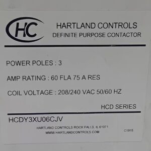 HCDY3XU06CJV CONTECTOR 3P 60-75AMP 220V