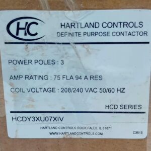 HCDY3XU07X1V CONTECTOR 3P 75AMP-94 220V