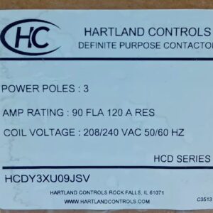 HCDY3XU09JSV CONTECTOR 3P 90-120AMP 220V