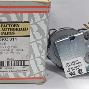 HK 25RC 011 TIMER RATING 480VA@120V IND RATING:9.8/4.9A @        120/24 CARRIER