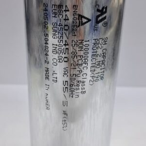 ROUND 55+5UF Capacitor 450 VAC KOREA